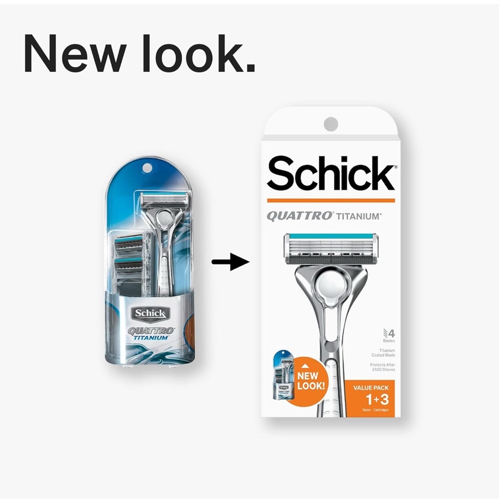 Schick Quattro Titanium Shaving Razor for Precision Grooming
